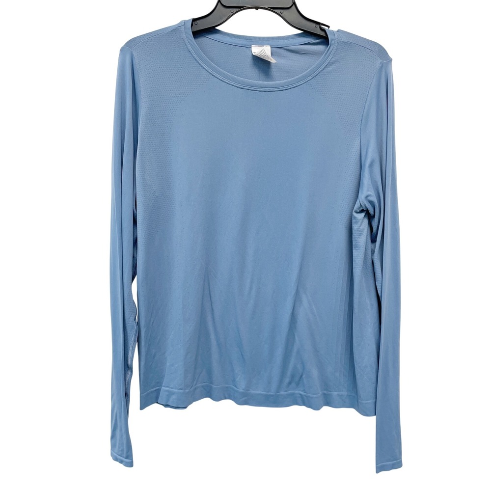 All in Motion Women's Blue Seamless Long Sleeve Performance Shirt Size Large
